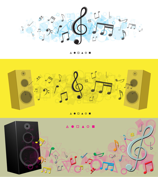 Modern simple notes panoramic backgrounds - Vector, Image