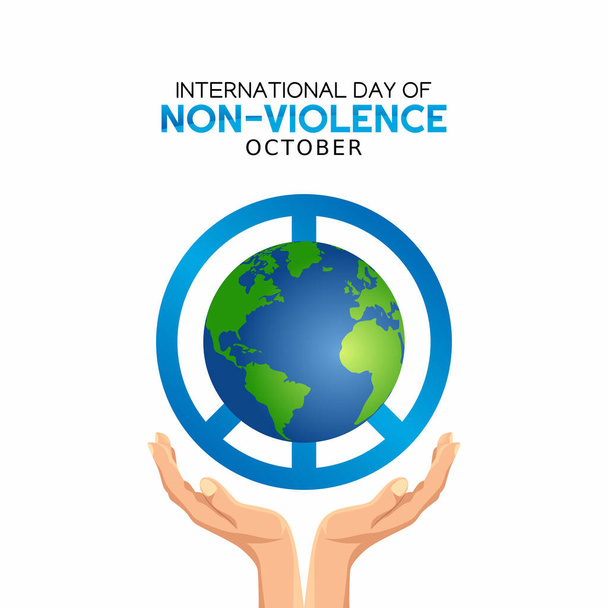 vector gráfico del Día Internacional de la No Violencia bueno para la celebración del Día Internacional de la No Violencia. diseño plano. flyer design.flat ilustración. - Vector, imagen