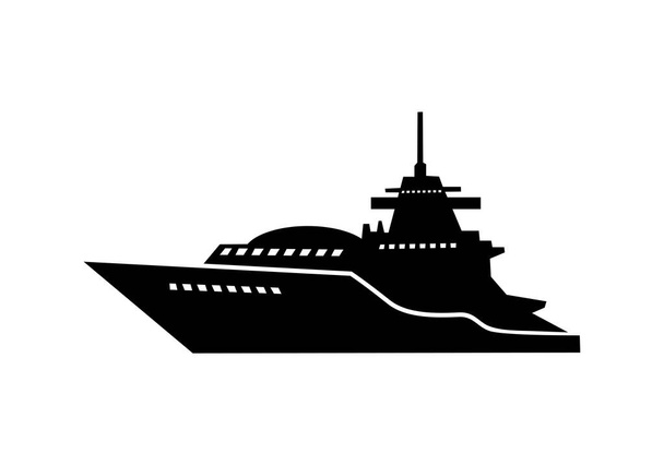 Formato dei punti vettoriali dell'illustrazione di progettazione della nave da guerra, adatto alle vostre esigenze di progettazione, logo, illustrazione, animazione, ecc. - Vettoriali, immagini