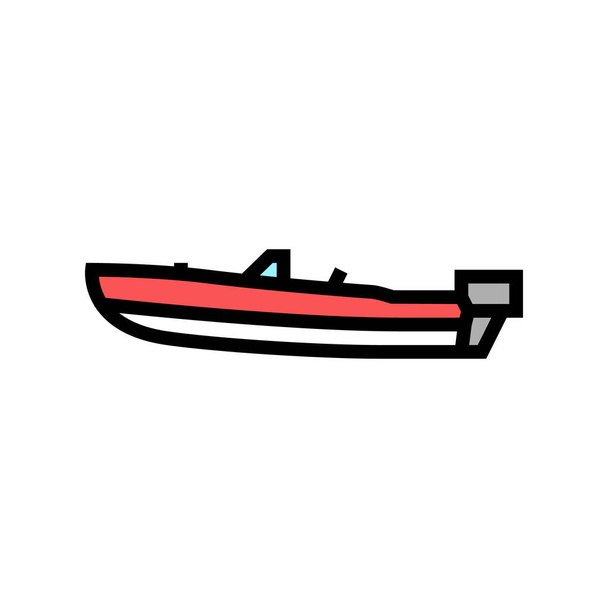 бігова дошка човна кольорова іконка Векторна ілюстрація
 - Вектор, зображення