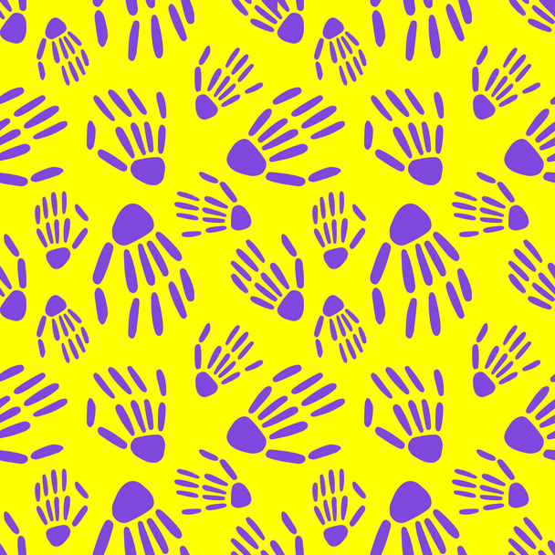  seamless pattern of Skeleton hand. - Vector, Imagen