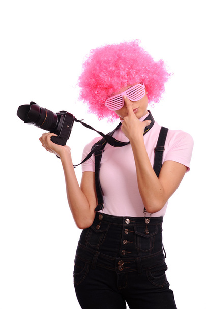 Teen with camera - Photo, image