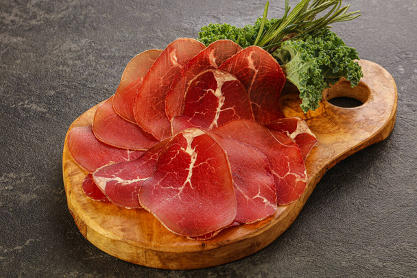 Italská kuchyně - bresaola di Milano maso - Fotografie, Obrázek