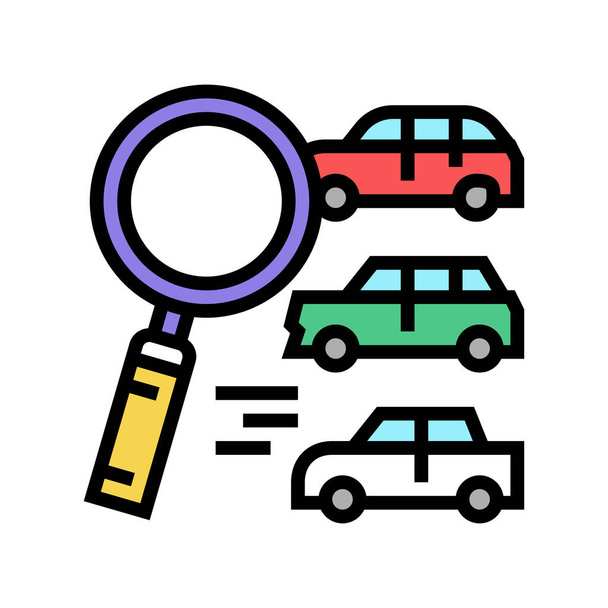 search vehicles color icon vector illustration - Vector, Image