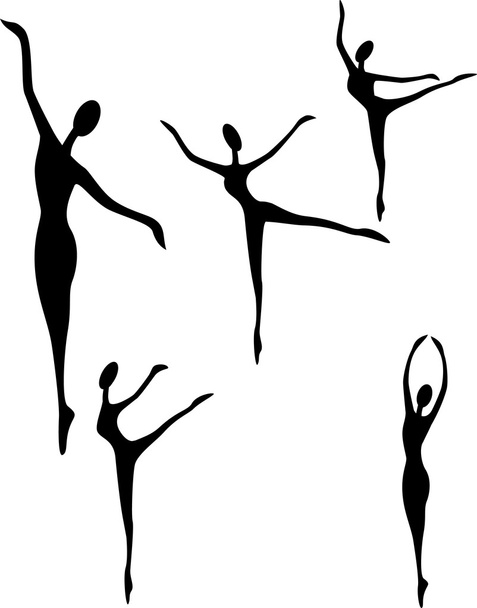 Ballerina silhouet - Vector, afbeelding