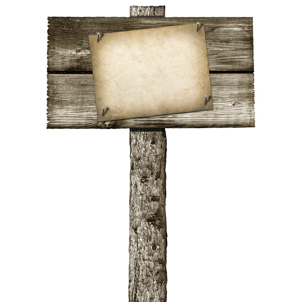 palo in legno con cartello
 - Foto, immagini