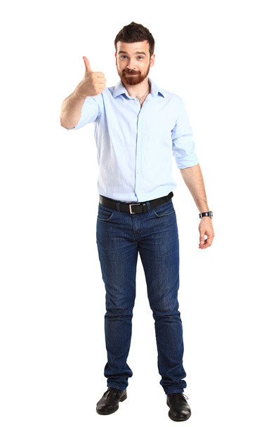 Business man with thumb up gesture - Foto, immagini