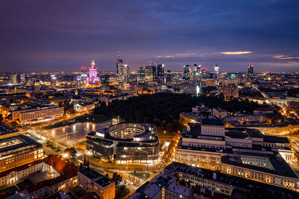 Varsovia, Polonia. Vista aérea de la ciudad  - Foto, Imagen