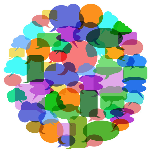 Grupo burbuja de voz de color
 - Vector, imagen