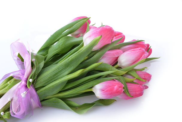 bouquet of pink tulips - Фото, изображение
