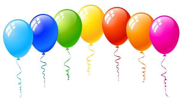 Красочные воздушные шары
 - Вектор,изображение