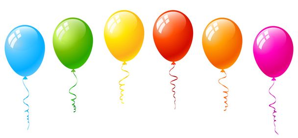 Красочные воздушные шары
 - Вектор,изображение