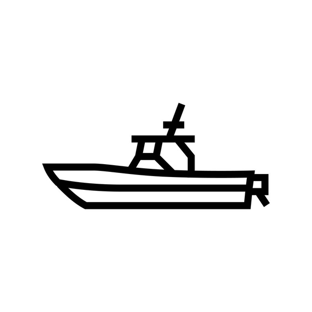 центральна консоль лінія човна іконка Векторна ілюстрація
 - Вектор, зображення