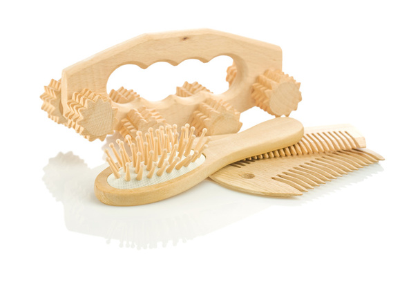 Massager comb and hairbrush - Фото, изображение