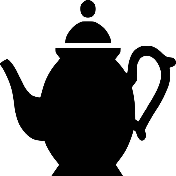 Vector silhouette of Tea Kettle on white background - ベクター画像