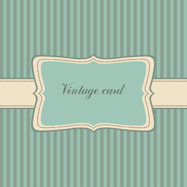 Vintage card. striped background - Vetor, Imagem