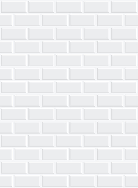 kesintisiz beyaz bir tuğla duvar köşelerinde gölgeli - Vektör, Görsel