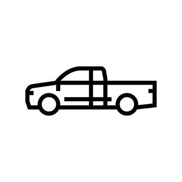 truck car line icon vector illustration - Vector, Image