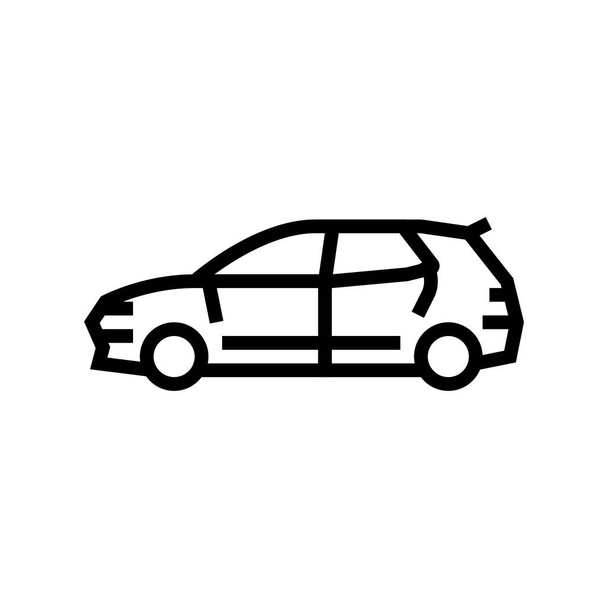 hatchback car line icon vector illustration - Vector, Image