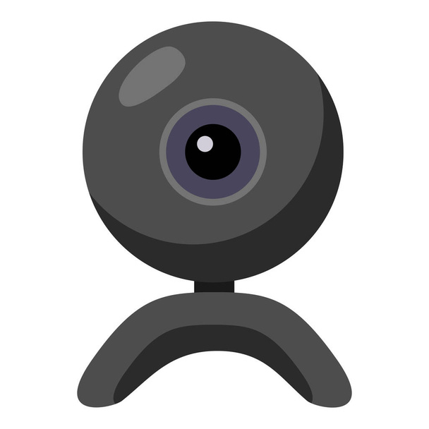 Webcamera Ikoon. Vector Single Flat Webcam Symbool - Vector, afbeelding