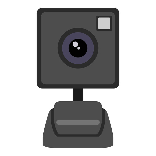Web-Kamera-Ikone. Vektor Single Flat Webcam Symbol - Vektor, Bild