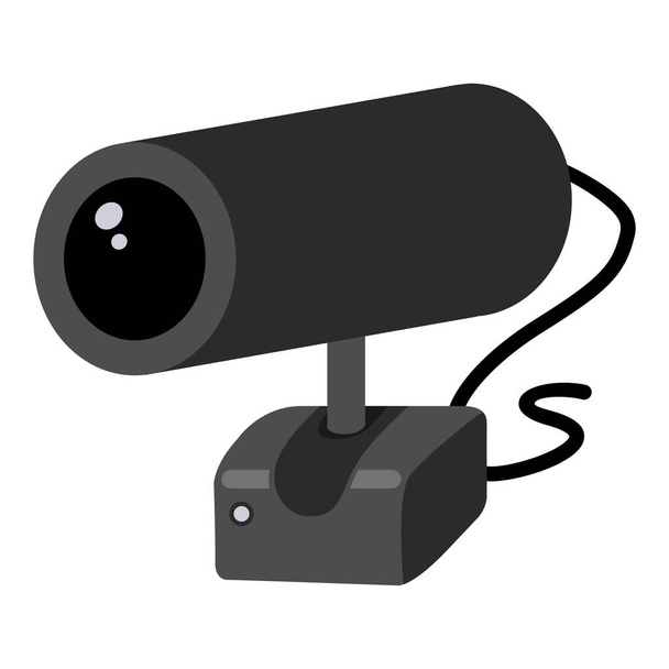 Web camera Icon. Vector Single Flat Webcam Symbol - Vettoriali, immagini