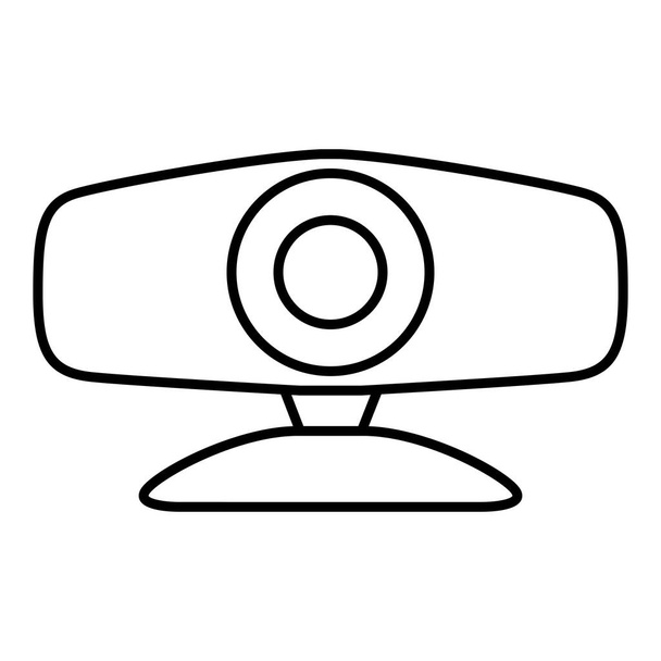 Икона веб-камеры. Векторная одноконтурная веб-камера - Вектор,изображение