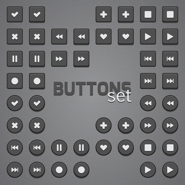 Small buttons set - Vetor, Imagem