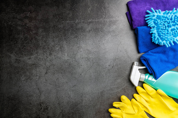 掃除は家事の準備健康的な生活のための掃除。トップ表示 - 写真・画像
