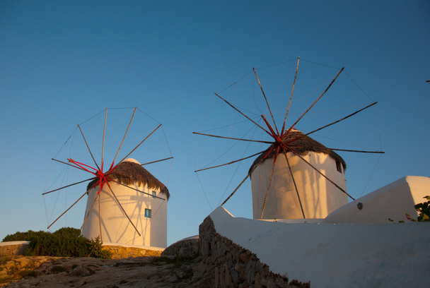 Windmills in Chora, Mykonos - Photo, Image