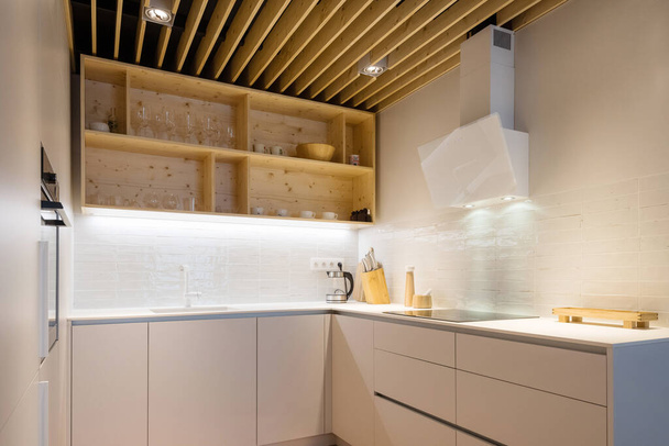 Kitchen interior of modern apartment - Φωτογραφία, εικόνα