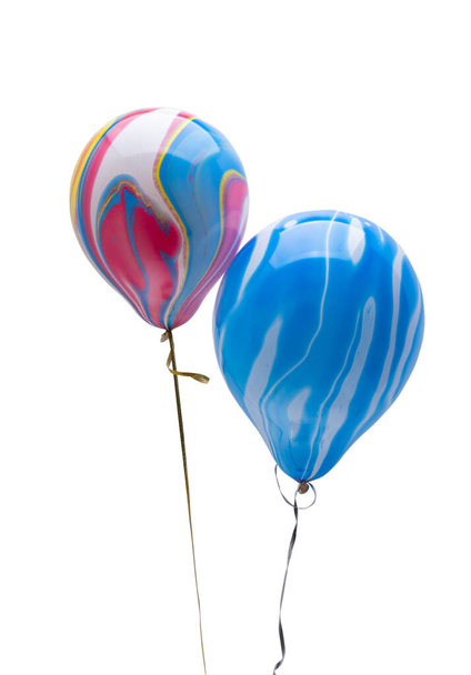 luchtgel ballonnen geïsoleerd op witte achtergrond  - Foto, afbeelding