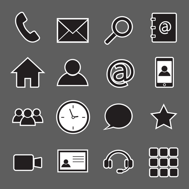 icônes autocollant de communication
 - Vecteur, image