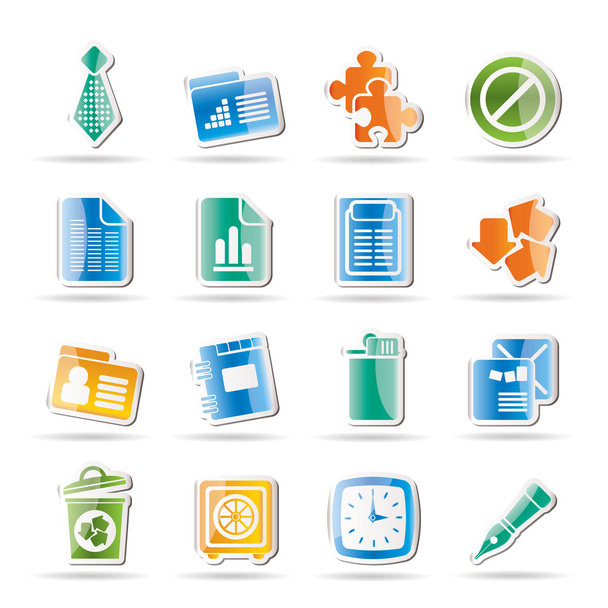 Business and Office Icons - Wektor, obraz