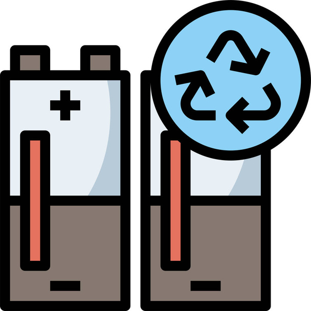icona della batteria, illustrazione vettoriale - Vettoriali, immagini