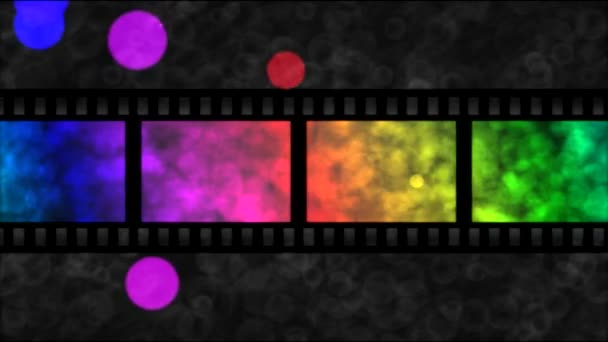 film film parçacık arka plan animasyon - loop gökkuşağı - Video, Çekim
