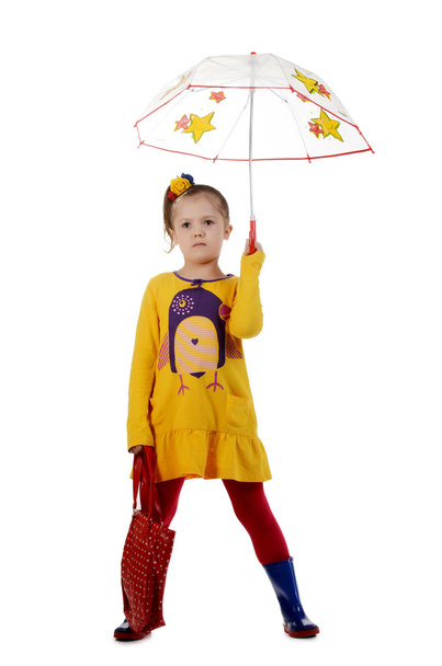 little girl with umbrella - Foto, Imagem