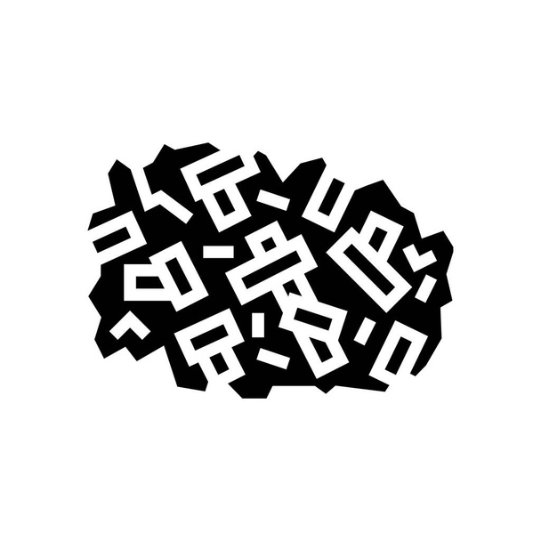 kreslený obrázek ikony glyfu sběrového papíru - Vektor, obrázek