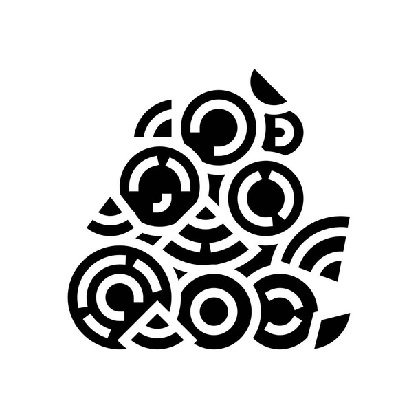 illustration vectorielle d'icône de glyphe en bois de chauffage - Vecteur, image