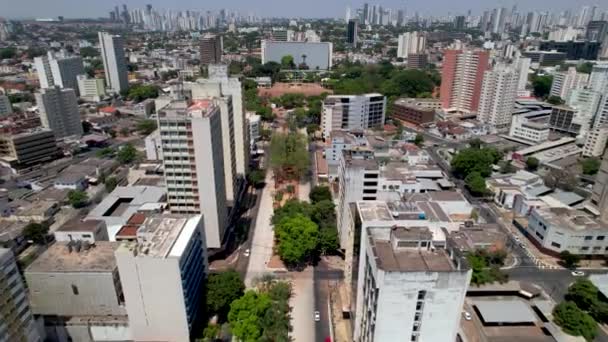 Θέα στο αστικό τοπίο του κέντρου της πόλης Goiania, Goias, Βραζιλία. Θέα στο αστικό τοπίο του κέντρου της πόλης Goiania, Goias, Βραζιλία. Θέα στο αστικό κέντρο της πόλης Goiania, Goias, Βραζιλία. - Πλάνα, βίντεο