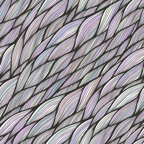 Patrón sin costura con textura de ondas abstractas dibujadas a mano
 - Vector, Imagen