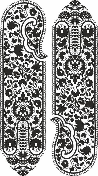 elemento de patrón floral vertical, ornamento indio Stock Image - Foto, imagen