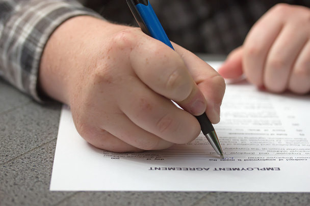Signing a employment agreement - Fotó, kép