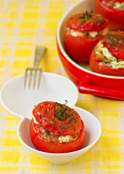baked stuffed tomatoes - Photo, Image