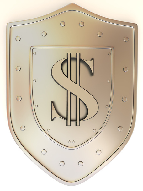 Shield with dollar - Foto, immagini