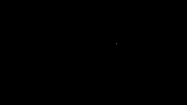 Bílá čára Web kamera ikona izolované na černém pozadí. Chatová kamera. Ikona webové kamery. Grafická animace pohybu videa 4K - Záběry, video