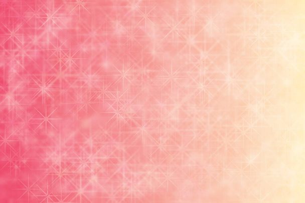 Ροδακινί χρωματιστό φόντο με αστέρι σχήμα bokeh. Βαθμίδα ροζ προς μπεζ. - Φωτογραφία, εικόνα