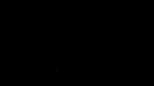 Lápida de línea blanca con icono de cruz aislado sobre fondo negro. Icono de tumba. Animación gráfica de vídeo 4K
 - Imágenes, Vídeo