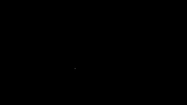 Valkoinen viiva Chevron kuvaketta eristetty mustalla pohjalla. Armeijan virkamerkki. 4K Video motion graafinen animaatio - Materiaali, video