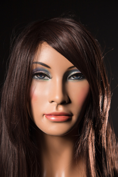 Portrait of brunette mannequin. - 写真・画像